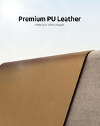 YSAGi Leather Desk Protector, Office Mat, Large Mouse Mat, Non-Slip PU Leather Blotter, Laptop Pad, Waterproof Writing Pad for Office and Home (Bronze, 31.5" x 15.8")