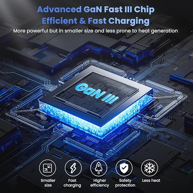 200W USB C Charger Block, 8-in-1 GaN USB C Charger Fast Charging Station Hub, PD 65W Laptop Adapter for MacBook Pro/Air/Dell XPS/iPhone 16/15/14/iPad/Galaxy S24 (White)