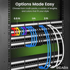 GearIT Cat 6 Ethernet Cable (24-Pack 1 Foot) Cat6 Network Patch, 10Gbps, RJ45, Snagless Cord, Gold-Plated Connectors, Internet for PC, TV, Tablet, Router, Printer, Servers, IT Data Center - Red