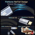 USB C Extension Cable 10FT, 20Gbps/240W USB3.2 Type C Extender Cord, 4K@60Hz Video Output Nylon Braided USB C Male to Female Extension Charging Cable Compatibility with Thunderbolt 4/3