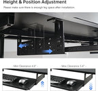 EUREKA ERGONOMIC Adjustable Keyboard Tray Under Desk, 28x11 Inch Large Slide Out Keyboard & Mouse Platform Tray, Wooden Pull Out Computer Keyboard Drawer for Typing Home Office Desk, Black