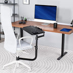 VIVO Office Chair Mounted 26 x 12 Inch Keyboard and Mouse Tray, Ergonomic Tilt, Full Motion 360 Degree Rotation, Black, MOUNT-KB18CP