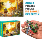 Quokka Puzzles for Adults 1000 Pieces and Up - 3 Pack of 1000 Piece Puzzles for Kids Ages 8-10-12 - Enjoy Market, Lighthouse and Camping Designs for Women and Men