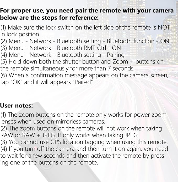 AODELAN Camera Remote Control Remote Shutter Commander for Sony ZV-E10,FX3,A1,a6100, a6400, a6600, a7C, a7 III, a7R III, a7R IV, a9, a9 II, DSC-RX0 II, DSC-RX100 VII, ZV-1; Replace Sony RMT-P1BT