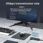 USB 3.0 Hub, 4 Port USB Hub Splitter,Portable USB Adapter Mini Multiport Expander for Desktop, Laptop, Xbox, Flash Drive, HDD, Console, Printer, PC, Keyboards, HP, Dell