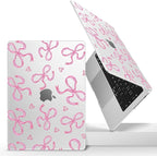 for MacBook Pro 16 inch Case 2021 2022 2023 2024 Release A3186 A3403 M4 A2991 M3 A2780 M2 A2485 M1 Pro/Max, Hard Shell Case with Screen Protector & Keyboard Cover, Pink Bows Heart