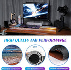 Large Extended Gaming Mouse Pad with Stitched Edges, Non-Slip Waterproof Rubber Base Mouse Pad for Office, Computer, Keyboard, Laptop and Home Desk Pad 35.4 x 15.7 x 0.12 Inch (Beach at Sunset)