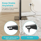 Speaker Stands Pair for Surround Sound,55 LBS Capacity,30.1 inch Floor Bookshlef Speaker Stands,Cable Management,Large Base,1 Pair,Black
