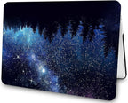 Compatible with MacBook Air 13 Inch Case 2017 2016 2015 2014 2013 2012 2011 2010 Release A1466/A1369, Plastic Hard Shell Case & Keyboard Cover & Screen Protector - Forest Night Sky