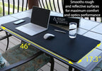 Gaming Mouse Pad (5mm) Massive 46 inch | 46x17.3x0.20 Extra Thick | Black | Stitched Edge, Large Washable Desk Mat