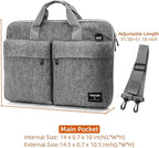 KINGSLONG 14 inch Laptop Bag with Shoulder Strap, Messenger Bag,Slim Computer Carrying Case Notebook Handbag for Men Women Fit for Acer Asus Lenovo HP Toshiba, Gray