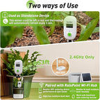 RAINPOINT Smart Digital Wireless Plant Moisture Meter Houseplants Indoor WiFi Hub Kit with Low/High Moisture Alert,Real-time Monitor Hygrometer Sensor Outdoor Gardening Push Notification&Email