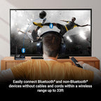Monster Bluetooth Transmitter & Receiver, 2-in-1 Bluetooth Audio Adapter, Stream to/from NonBluetooth Devices, Stream TV to 2 Headphones, 33 ft Range, Analog & Digital, TV USB Powered, 3.5mm Aux Port