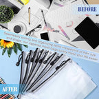 Jetec 32 Pcs Mesh Zipper Bags Toy Storage Bikini Organizer Bag Bolsas Para Guardar Trajes De Baño Waterproof Zipper Reusable Pouch Puzzle Multipurpose for Storage Office(Black,9 x 7 Inch)