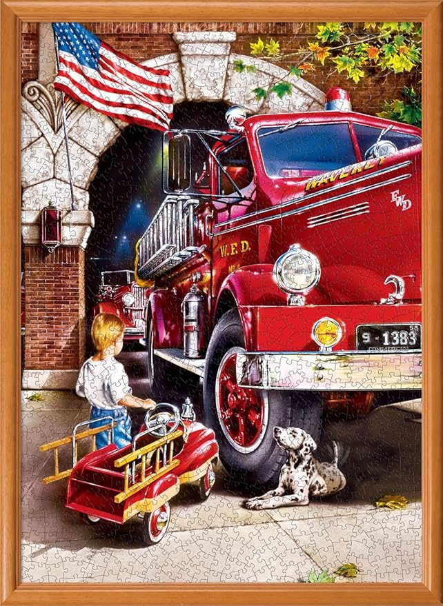 Masterpieces 1000 Piece Jigsaw Puzzle for Adults, Family, Or Kids - Firehouse Dreams - 19.25"x26.75"