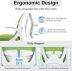 Primy Drafting Chair Tall Office Chair with Flip-up Armrests Executive Ergonomic Computer Standing Desk Chair with Lumbar Support and Adjustable Footrest Ring (Green)