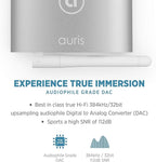 Auris Blume HD Long Range Bluetooth 5.3 Music Receiver Hi-Fi Audio Adapter with Audiophile DAC, LDAC & AptX HD for Home Stereo, AV Receiver or Amplifier