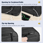 MoKo 13-14 Inch Laptop Sleeve Bag, Fits MacBook Air 13/13.3/13.6 Inch M2/M3, MacBook Pro 13/14 Inch M1/M2/M3, Surface Pro 9/8 13", Multifunctional Bag with Shoulder and Headphone Port, Black