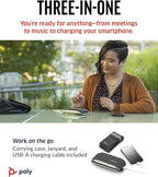 Poly Sync 20 USB-A Personal Portable Smart Speakerphone (Plantronics) - Connect to Mobile via Bluetooth, PC/Mac via Included USB-A Cable - Noise/Echo Reduction - Works w/Teams, Zoom - Amazon Exclusive
