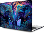 MEEgoodo Case for MacBook Pro 13 inch 2022 2021 2020 New A2338 M2/M1 A2251 A2289, Laptop Hard Shell Cases with Keyboard & Camera Cover Compatible Case, Elephants (A2338/A2251/A2289)