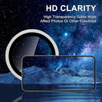 for Samsung Galaxy S25 Plus Camera Lens Protector, Individual Metal Ring Tempered Glass Lens Cover, [Strong Adsorption] Scratch Resistant Ultra-Thin HD Clear Lens Cover, 1 Set-Silvery