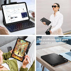 PAUL B for iPad 10th/11th Generation Case with Keyboard 10.9 Inch 2022/11 Inch 2025,Cover with Pencil Holder,Integrated for 10 Gen/11 Gen(A16),Wireless iPad Keyboard Case,Thin & Light (Red)