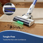 Ultenic U10 Ultra Cordless Stick Vacuum Cleaner, 500W Motor, 45KPa Suction, Max 40mins Runtime, Anti-Tangle Brush, 1L Dustbin Capacity, Stick Vacuum for Home, Pet Hair, Hardwood Floors, and Carpets