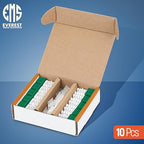 Everest 90° Angled RJ45 Cat6A Keystone Jacks 10-Pack in Green - Slim Profile Female RJ45 Connectors - Cat 6A Keystone Jack - Compatible with 90° Angled Speed Termination Tool - easyJACK (B094WB91H3)