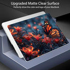 for MacBook Pro 16 inch Case 2021 2022 2023 2024 Release A3186 A3403 M4 A2991 M3 A2780 M2 A2485 M1 Pro/Max, Hard Shell Case with Screen Protector & Keyboard Cover, Butterflies Flowers