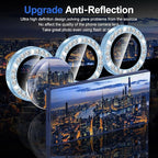 for Samsung Galaxy Z Fold 7 Camera Lens Protector, Individual Metal Ring Tempered Glass Lens Cover, [Strong Adsorption] Scratch Resistant Ultra-Thin HD Clear Lens Cover, 1 Set-Blue Diamond