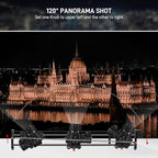 GVM 48"/120CM Carbon Fiber Motorized Camera Slider, Professional Camera Slider with Remote Control, Support Video Mode, Time Lapse Photography, Horizontal, Tracking and 120° Panoramic Shooting