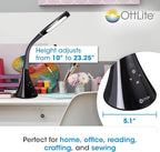 OttLite Swerve LED Desk Lamp with USB Charging, 3 Color Modes, Long-Lasting ClearSun LED, Flexible Neck, Touch Activated, Flexible Neck, Desk Light for Home Office, Reading
