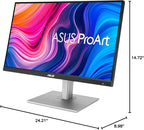 ASUS ProArt Display 27" Monitor PA278CV - WQHD (2560 x 1440), IPS, 100% sRGB, 100% Rec. 709, ΔE < 2, Calman Verified, USB Hub, USB-C, DisplayPort Daisy-chaining, HDMI, Eye Care, Height Adjustable