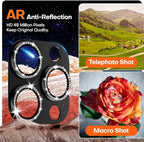 Camera Lens Protector for iPhone 16 Pro Max/16 Pro/15 Pro Max/15 Pro/14 Pro Max/14 Pro, Aluminum Alloy Sapphire Glass Camera Screen Cover, Case Friendly- Black Diamond