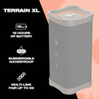 Skullcandy Terrain XL Wireless Bluetooth Speaker - IPX7 Waterproof Portable Speaker, 18 Hour Battery, Nylon Wrist Wrap, True Wireless Stereo (Bone)