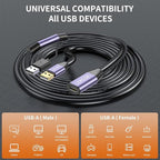 LDKCOK USB 2.0 Type A Male to A Female Active Repeater Extension Cable 60ft, High Speed 480 Mbps