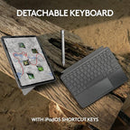 Logitech Combo Touch iPad Pro 11-inch (1st, 2nd, 3rd & 4th gen - 2018, 2020, 2021, 2022) Keyboard Case and Logitech Crayon (USB-C) Digital Pencil (2018 releases and later) - Oxford Grey, USA Layout