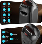 Portable Bluetooth Speaker 120dB Loud with Beat-Sync LED Lights & Dual 4-inch Speakers – 5 RGB Modes + 8 Colors, Bluetooth 5.3, USB/TF/AUX/FM/Mic, TWS Pairing – for Outdoor, Party, Camping & Beach