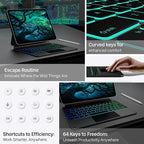 typecase Edge Keyboard Case for iPad 10th Generation 10.9" (2022) – Magnetic Keyboard Case with Multi-Touch Trackpad, 11 Colors Backlight, Pencil Holder, Slim & Lightweight - Dark Black