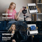 Neewer 2 Pack Dimmable Bi Color 480 LED Video Light Kit with Two 75" Tripod Stands/U Bracket, 3200K-5600K CRI96+ LED Panel Light for YouTube Recording Studio Photography Streaming Key Lighting