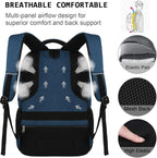17 Inch Laptop Backpack, Business Anti Theft Slim Durable Laptops Backpack with USB Charging Port, Water Resistant College Computer Bag Gifts for Men & Women Fits 15.6 Inch Notebook-Blue