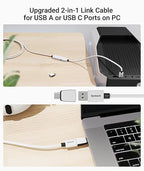 Syntech Link Cable with Charging 16FT Compatible with Oculus/Meta Quest 3S/3 Accessories, Quest2/Pro, Pico4, Next-Gen VR Cable with USB 3.0 A to C Adapter for SteamVR, Charge & Link Simultaneously
