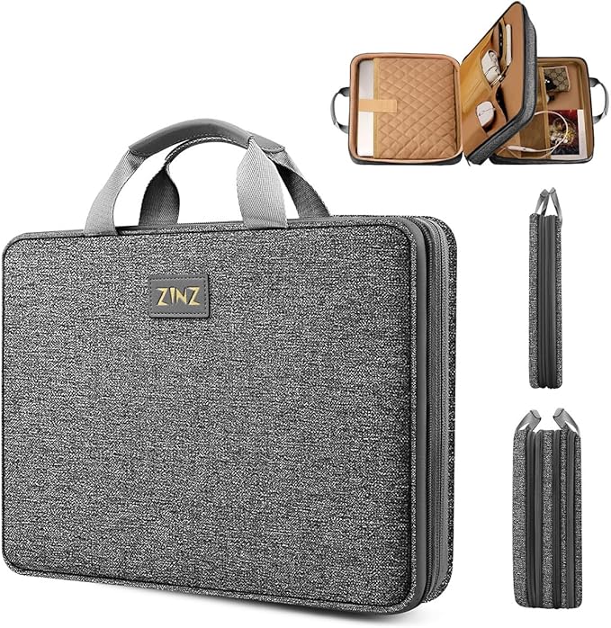 ZINZ Slim Expandable 13 13.3 13.6 14 Laptop Case Sleeve Compatible with MacBook Air/Pro 13-14 M1 M2 M3 2021-2023 Pro/Max,13.5 Surface Laptop 4/3,D01G01