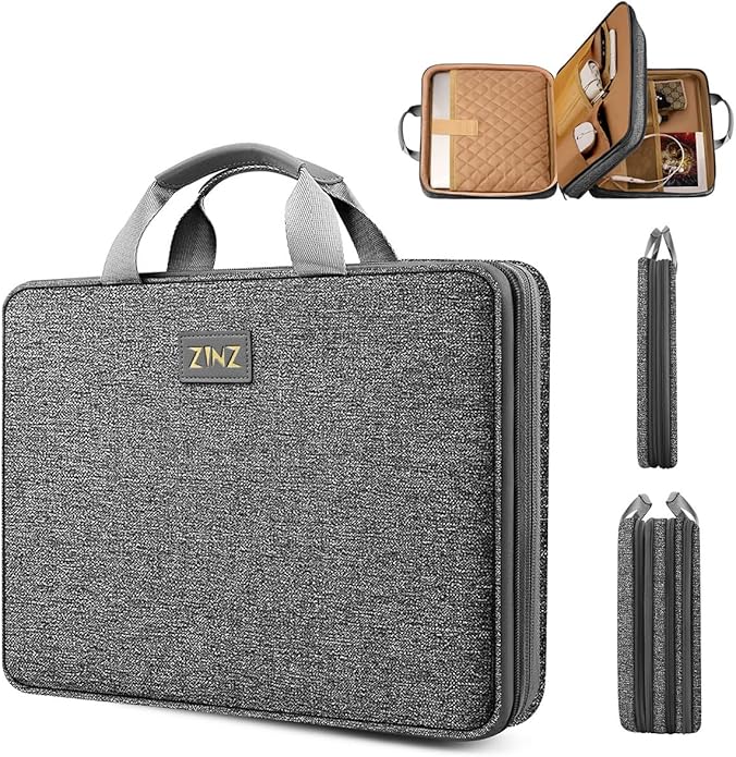 ZINZ Laptop Case Computer Sleeve Briefcase with Multi-pockets for 11.6 12.9 13 13.3 14 15 15.6 16 inch Notebooks