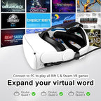 Kuject Link Cable 20FT Compatible for Quest 3S/3, Quest 2/Pro, Pico 4, Nylon Braided Accessories for Rift S/Steam VR Games, USB 3.0 Type C to C High Speed Data Transfer Charging Cord for Gaming PC