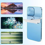 Mirror Effect Lens, Smartphone Camera Mirror Reflection Clip Kit Phone Camera Shooting Reflection Mirror Adjustable HD Glass Smartphone Photography Flip Mirror for All Phones (White+Black)