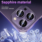 Uyiton for iPhone 14 Pro/iPhone 14 Pro Max Camera Lens Protector, [Drop Protection] 9H Tempered Glass Camera Cover screen Metal Ring Case Friendly Scratch Resistant Easy to Install - Matte Purple