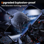 UniqueMe for iPhone 15 Plus / 16 Plus Screen Protector - [Military Grade Shatterproof & 9H+ Hardness] Tempered Glass Full Coverage Protection, Easy Installation, 2 Packs