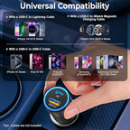 6 Pack USB C Car Charger, Ancekoy 38W Dual USB-C + USB-A Car Charger Adapter Fast Charge PD/QC 3.0 Cigarette Lighter Adapter USB Charger Plug for iPhone 16/15/14/13/12/11/Pro Max, iPad, Samsung,Pixel