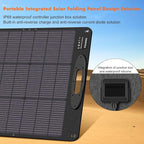 N-Type 16BB 110W 18V Portable Solar Panel Kit,Portable Foldable Solar Panel,NextGen Solar Cell Up to 25% Conversion Rate,ETFE IP68 Waterproof & Dustproof for Power Station Outdoor Camping